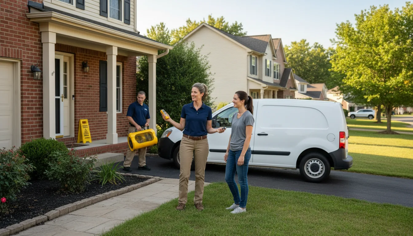 Residential water damage restoration in Mount Eaton, OH